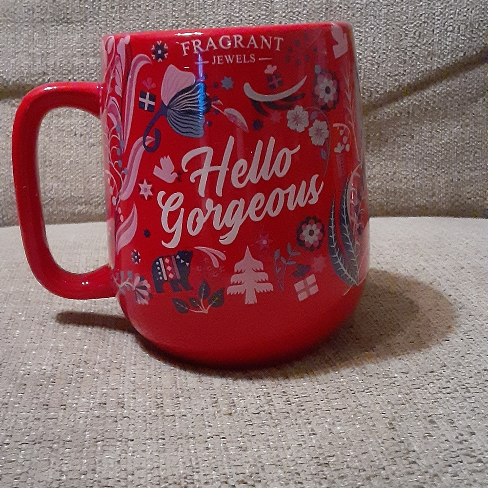 Fragrant Jewels Red 'Hello Gorgeous' Candle Mug